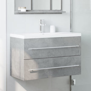 Waschbeckenunterschrank Beton Grau 80 cm