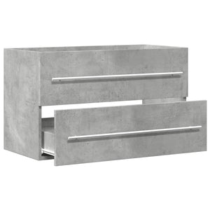 Waschbeckenunterschrank Beton Grau 80 cm