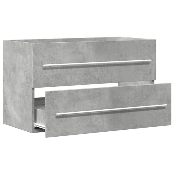 Waschbeckenunterschrank Beton Grau 80 cm