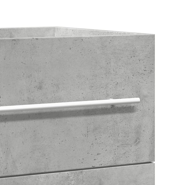 Waschbeckenunterschrank Beton Grau 80 cm