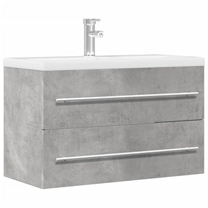 Waschbeckenunterschrank Beton Grau 80 cm