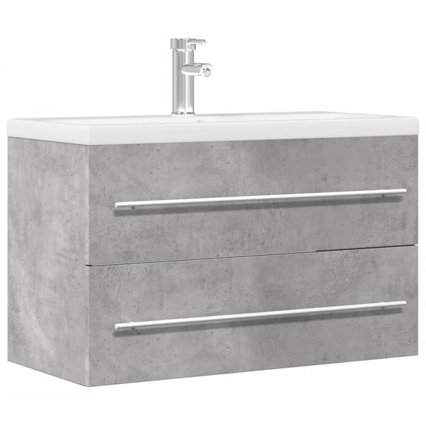Waschbeckenunterschrank Beton Grau 80 cm