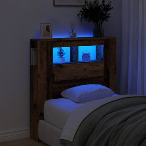 LED Kopfteil Altholz-Optik 100 cm