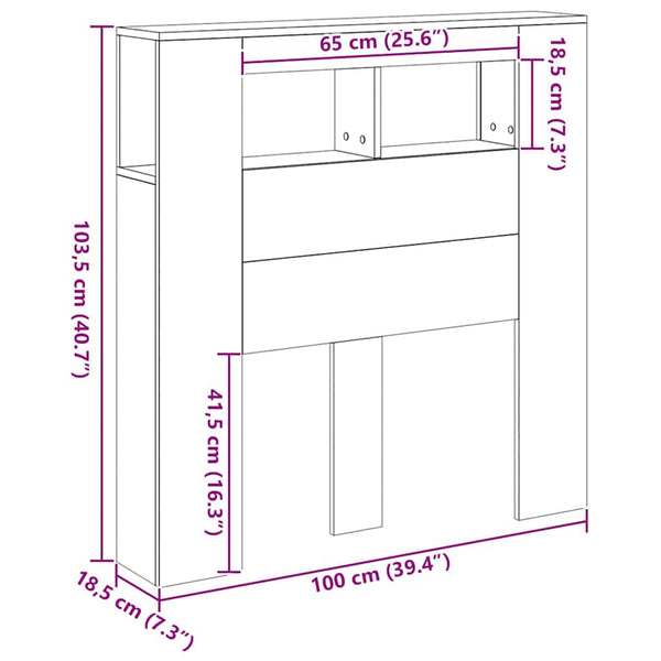 LED Kopfteil Artisan Eiche 100 cm