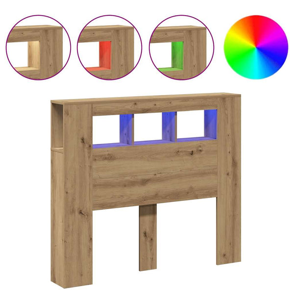 LED Kopfteil Artisan Eiche 120cm