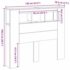 LED Kopfteil Artisan Eiche 120cm