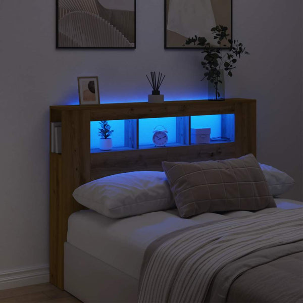 LED Kopfteil Artisan Eiche 140 cm