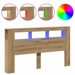 LED Kopfteil Artisan-Eiche 180 cm