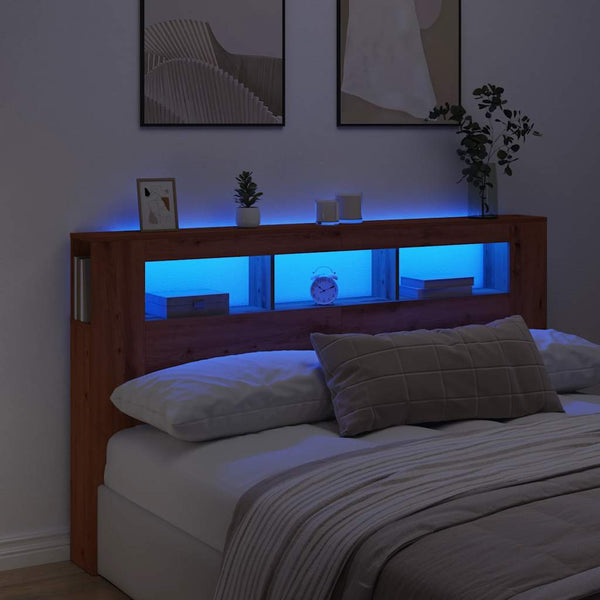 LED Kopfteil Artisan-Eiche 180 cm