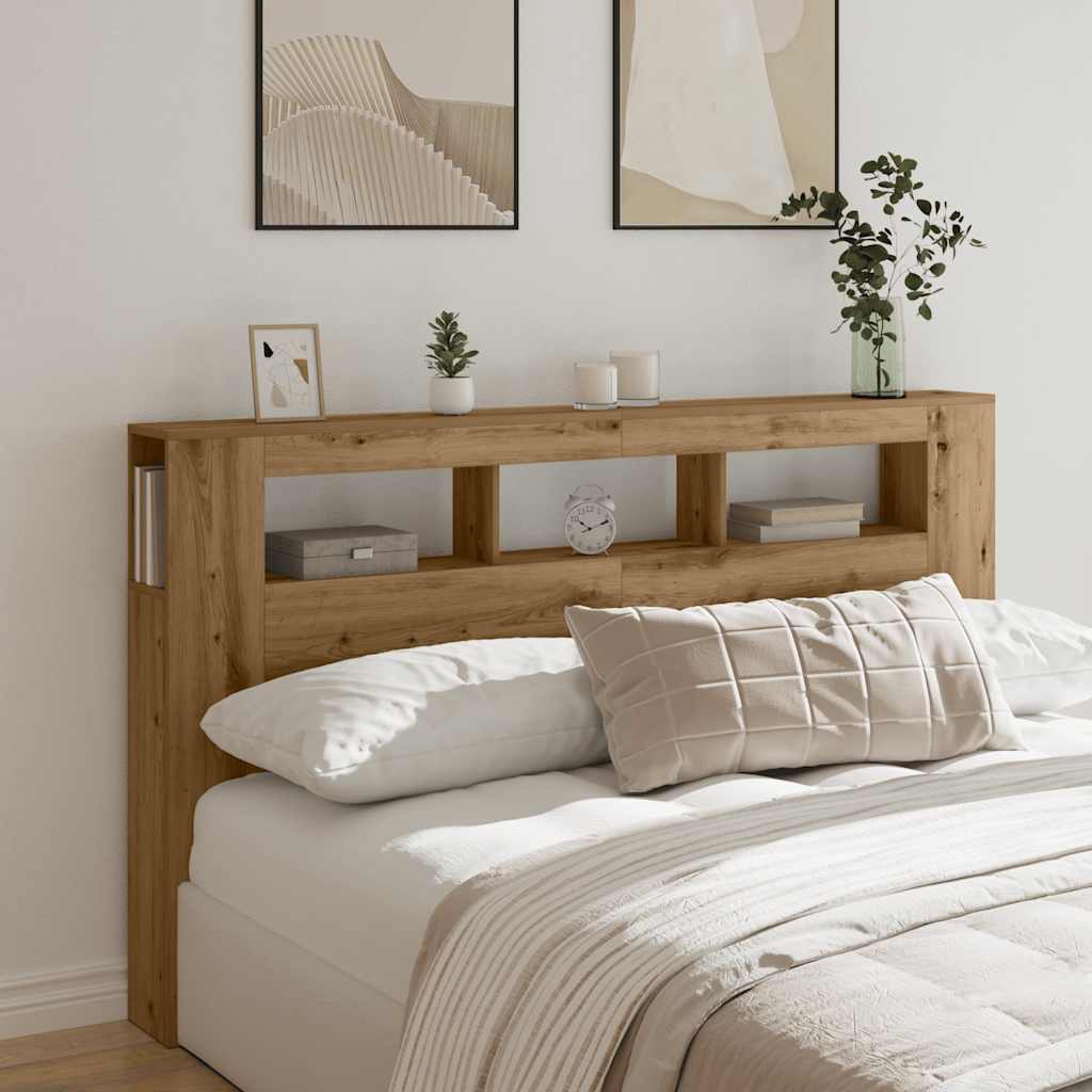 LED Kopfteil Artisan-Eiche 180 cm