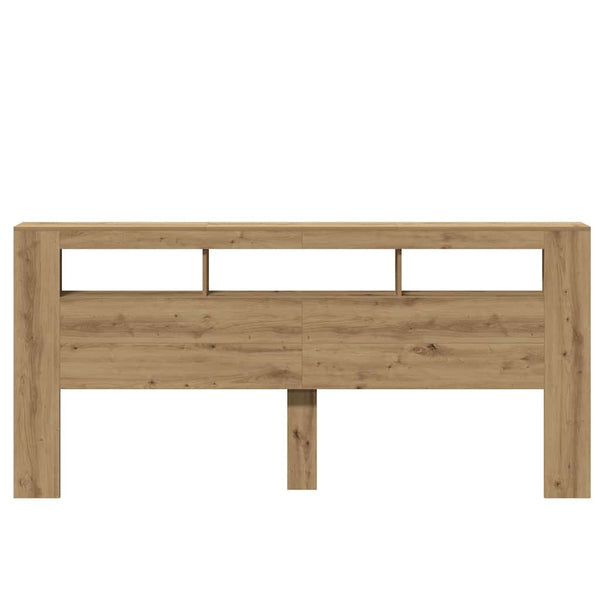 LED Kopfteil Eiche 220 cm