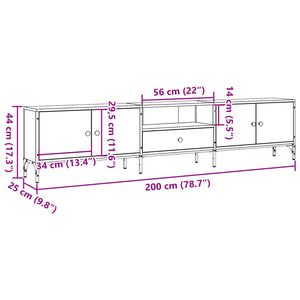 TV-Schrank Altholz-Optik 200 cm