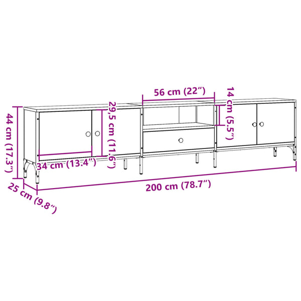 TV-Schrank Altholz-Optik 200 cm
