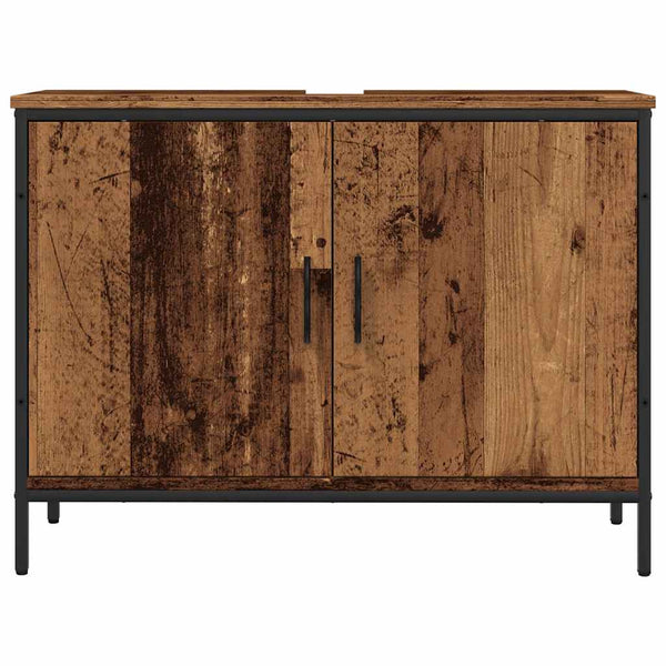 Waschbeckenunterschrank Altholz-Optik 80 cm