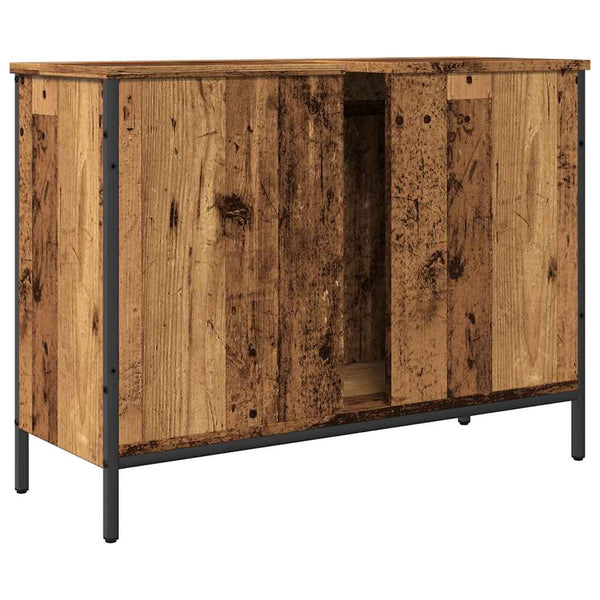 Waschbeckenunterschrank Altholz-Optik 80 cm