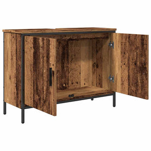 Waschbeckenunterschrank Altholz-Optik 80 cm