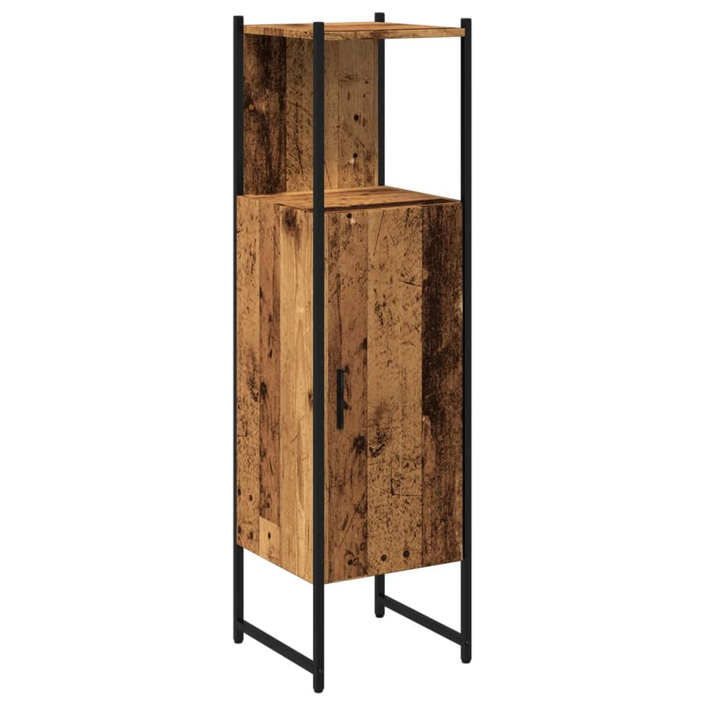 Badschrank Altholz-Optik 33x33x120,5 cm