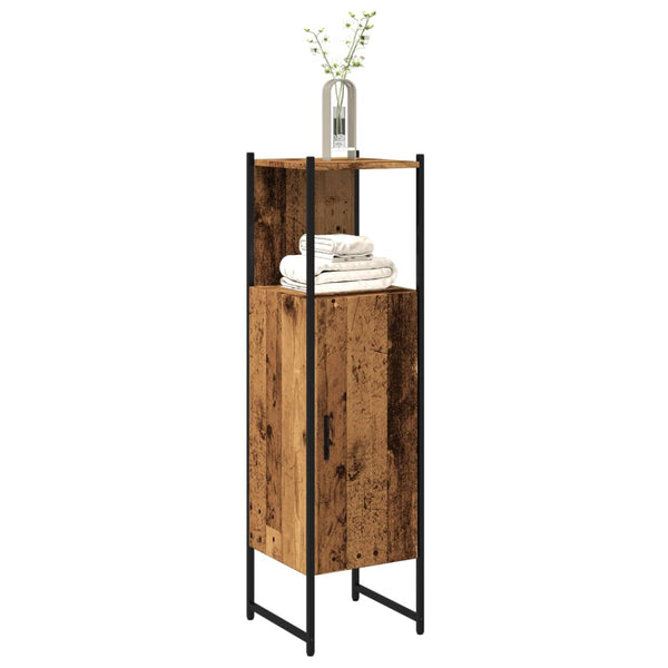Badschrank Altholz-Optik 33x33x120,5 cm
