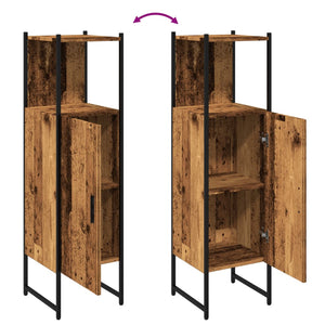 Badschrank Altholz-Optik 33x33x120,5 cm