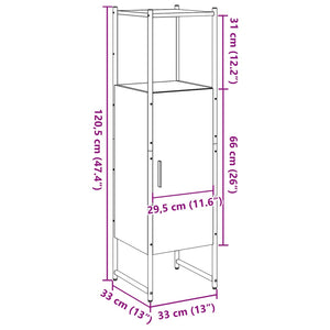 Badschrank Altholz-Optik 33x33x120,5 cm