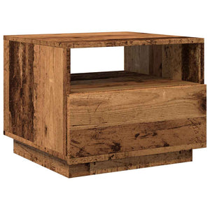 LED Couchtisch Altholz-Optik 50x49x40 cm