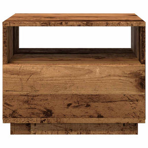 LED Couchtisch Altholz-Optik 50x49x40 cm