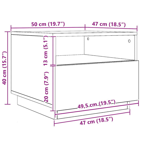 Couchtisch Artisan-Eiche mit LED