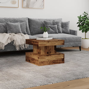 Couchtisch LED Altholz-Optik 50x50 cm