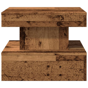Couchtisch LED Altholz-Optik 50x50 cm