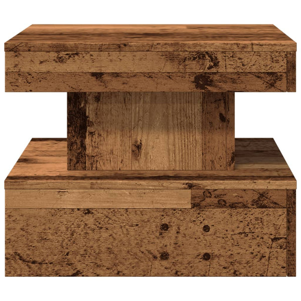 Couchtisch LED Altholz-Optik 50x50 cm
