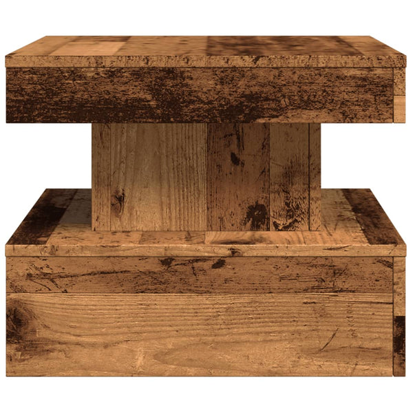 Couchtisch LED Altholz-Optik 50x50 cm