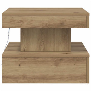 Couchtisch Artisan Eiche mit LED 50x50 cm