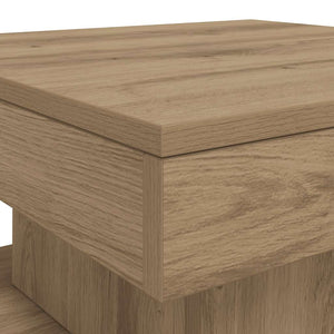 Couchtisch Artisan Eiche mit LED 50x50 cm