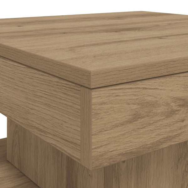 Couchtisch Artisan Eiche mit LED 50x50 cm