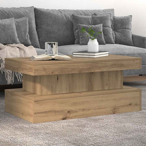LED Couchtisch Artisan Eiche 90x50 cm