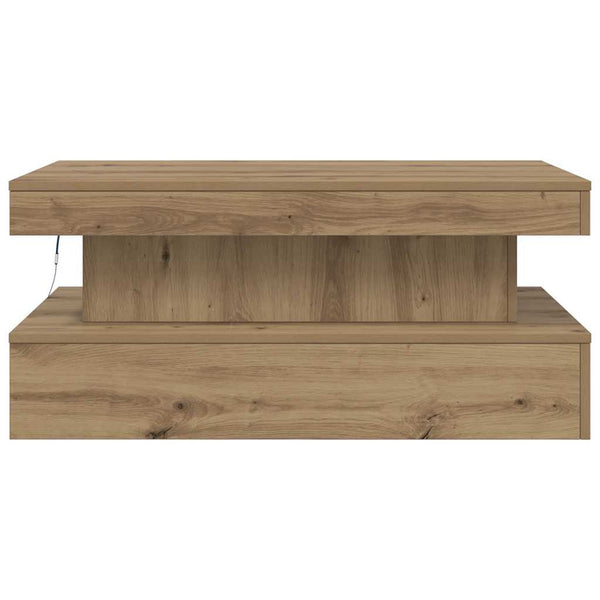 LED Couchtisch Artisan Eiche 90x50 cm