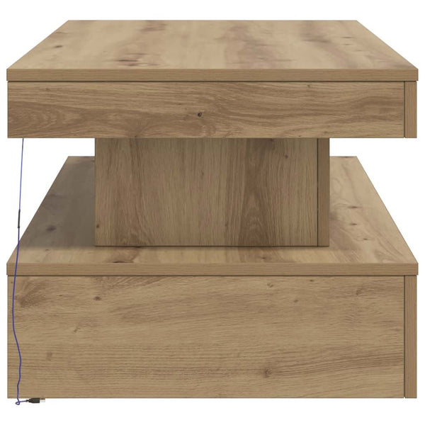 LED Couchtisch Artisan Eiche 90x50 cm