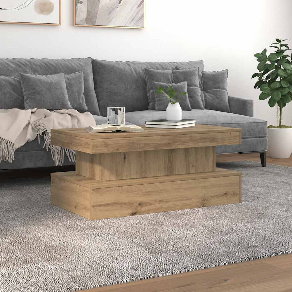 LED Couchtisch Artisan Eiche 90x50 cm