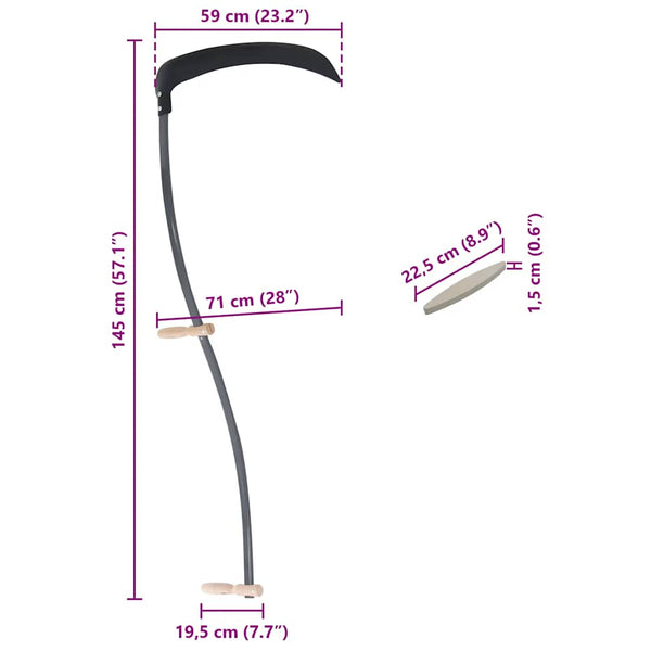Sense mit Schleifstein, 145 cm