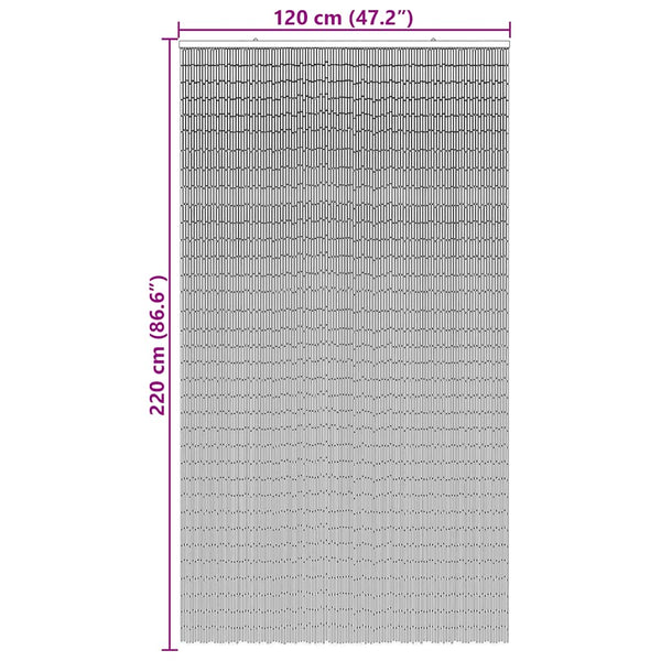 Insekten-Türvorhang Bambus Dunkelgrau 120x220 cm
