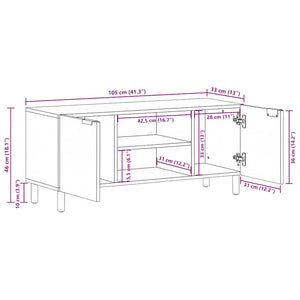 Schwarzer TV-Schrank 105 cm