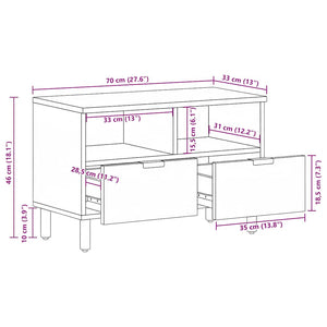 Schwarzer TV-Schrank 70x33x46 cm