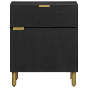 Schwarzer Nachttisch 50x33x60 cm