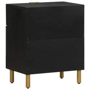 Schwarzer Nachttisch 50x33x60 cm