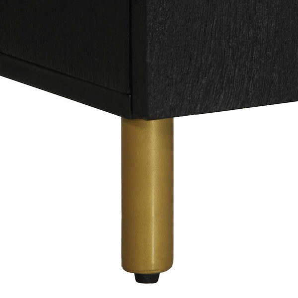 Schwarzer Nachttisch 50x33x60 cm