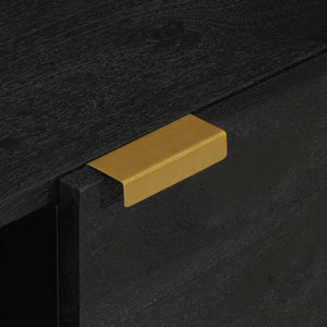 Schwarzer Couchtisch 100x54 cm