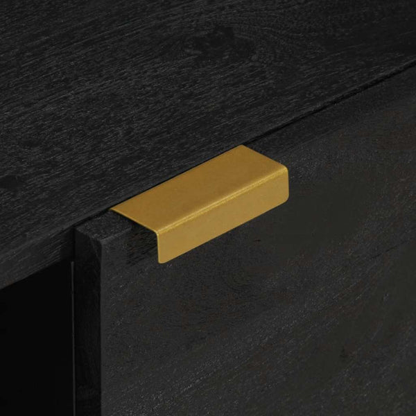 Schwarzer Couchtisch 100x54 cm