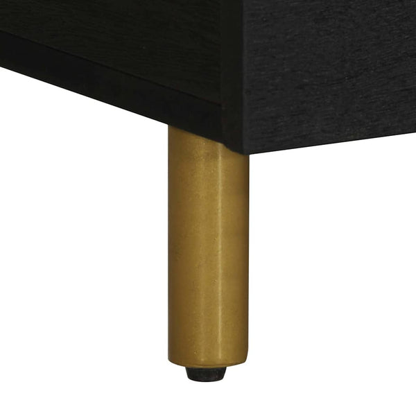Schwarzer Couchtisch 100x54 cm