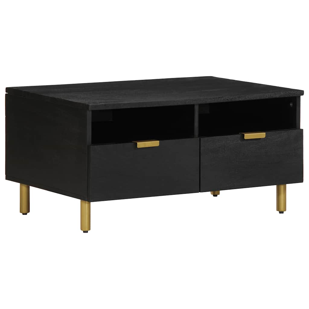 Schwarzer Couchtisch 80x54 cm