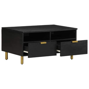 Schwarzer Couchtisch 80x54 cm